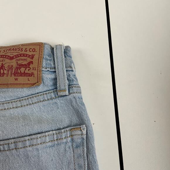 Levis 501 Original Fit Stretch Button Fly Light Wash Blue Jeans Womens Sz 25 - Picture 14 of 15